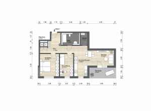 Grundriss EG Wohnung 1