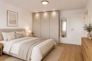 Schlafzimmer virtuelle Renovierung und Möblierung