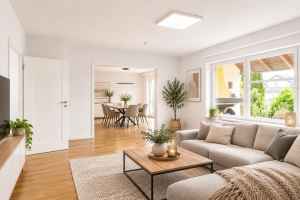 Wohnzimmer virtuelle Renovierung und Möblierung