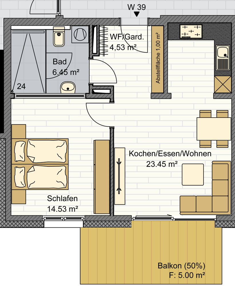Grundriss Whg. 39