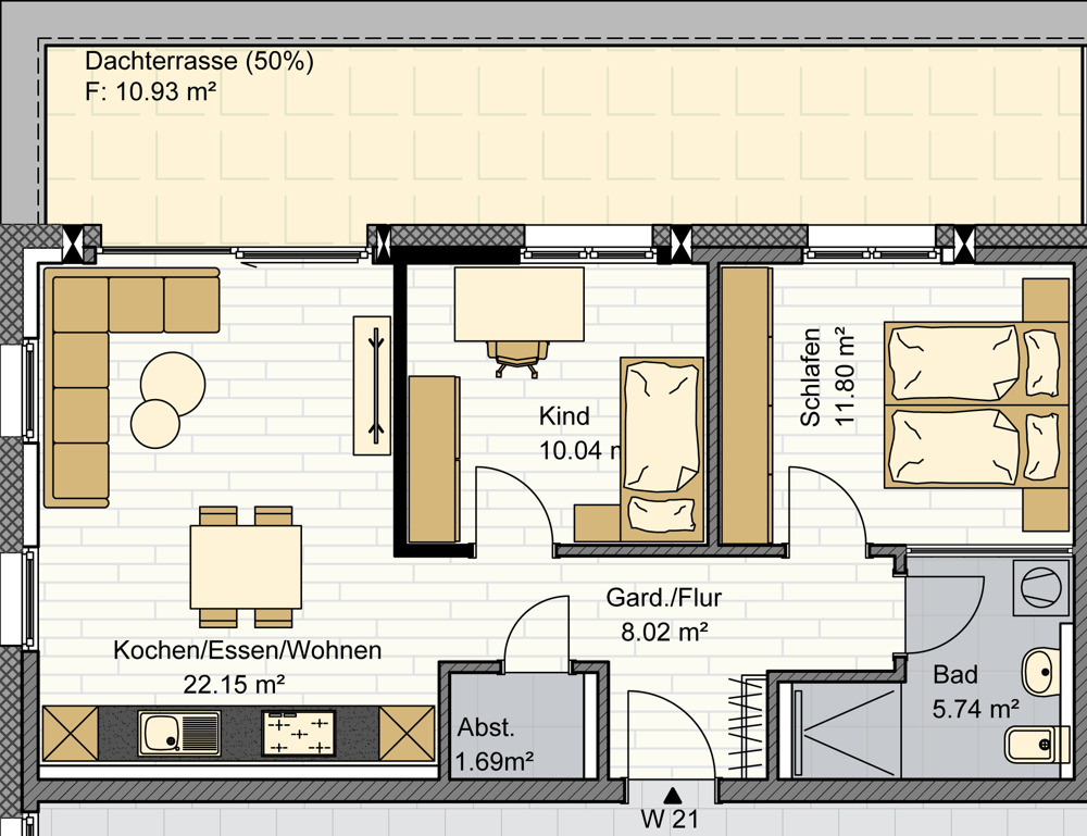 Grundriss Whg. 21