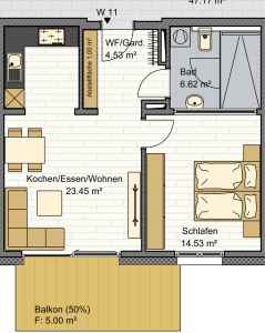 Grundriss Whg. 11