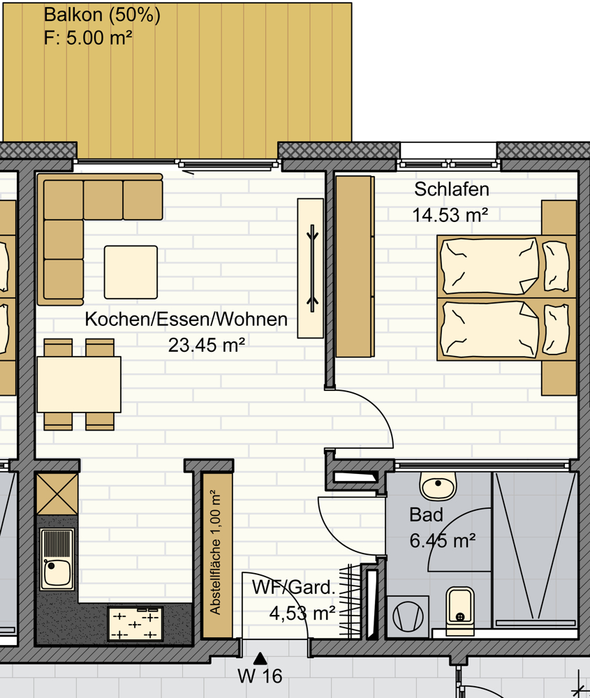 Grundriss Whg. 16