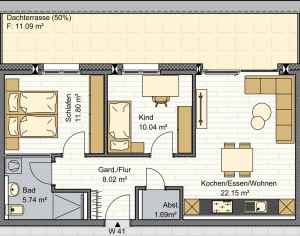 Grundriss Whg. 41