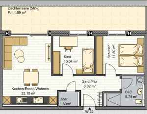 Grundriss Whg. 22