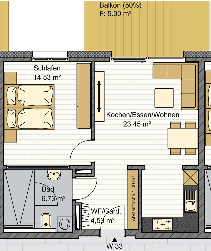 Grundriss Whg. 33