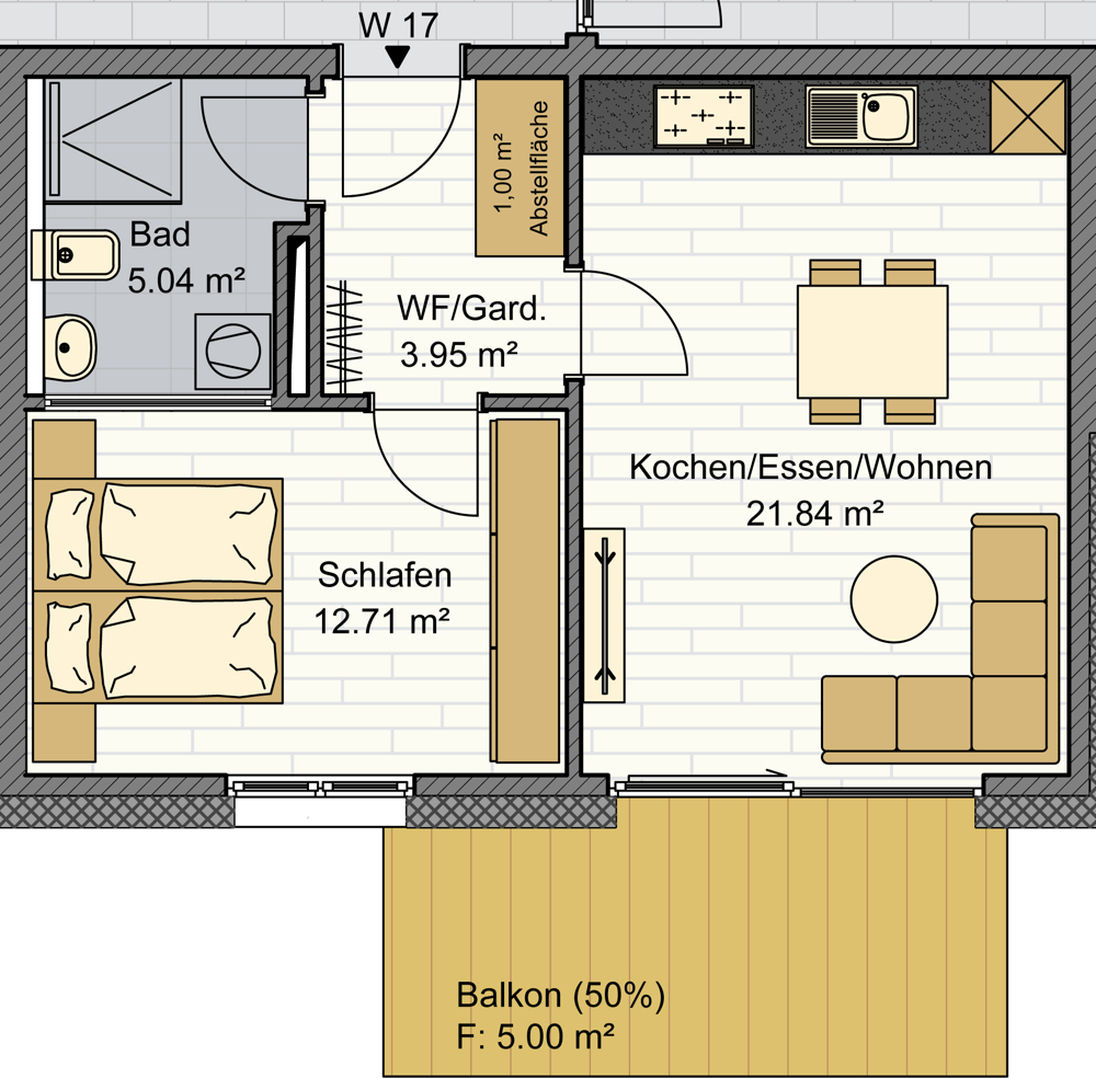 Grundriss Whg. 17