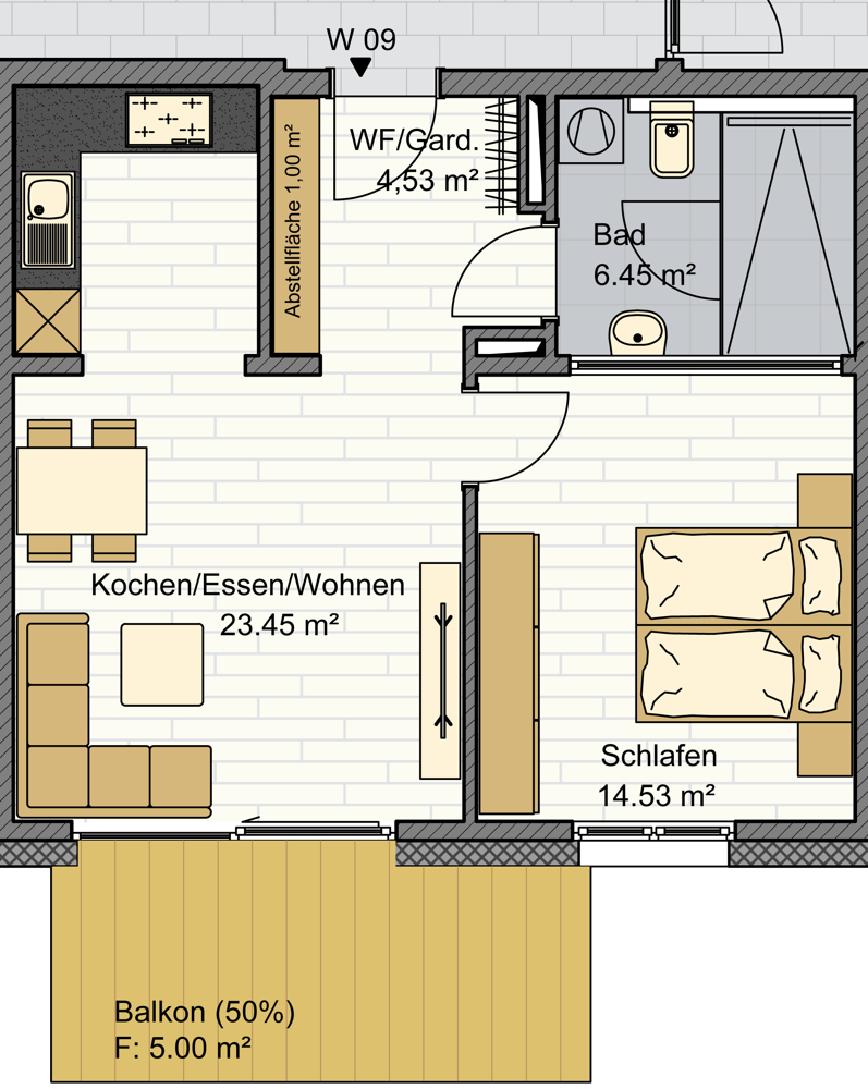 Grundriss Whg. 9